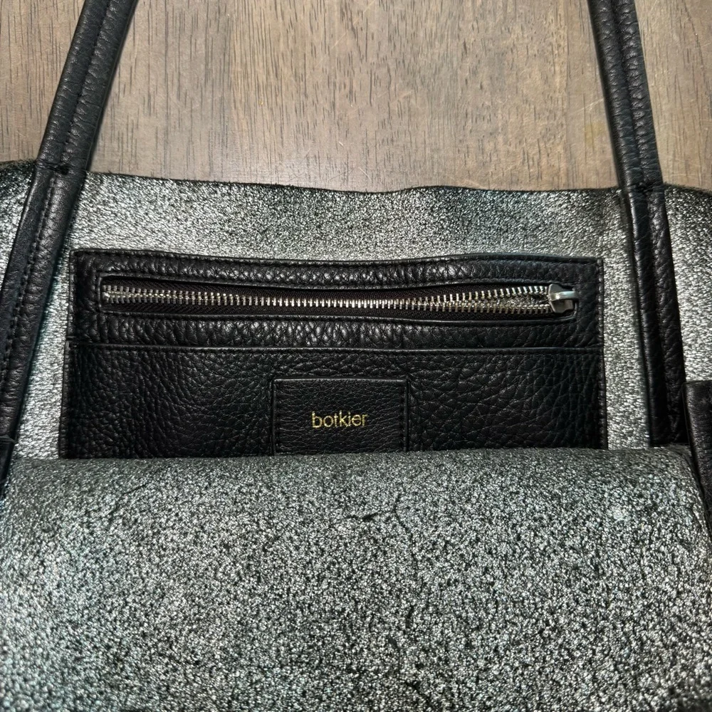 Botkier Soho Black Pebbled Leather Tote Shoulder Handbag - Picture 6 of 11